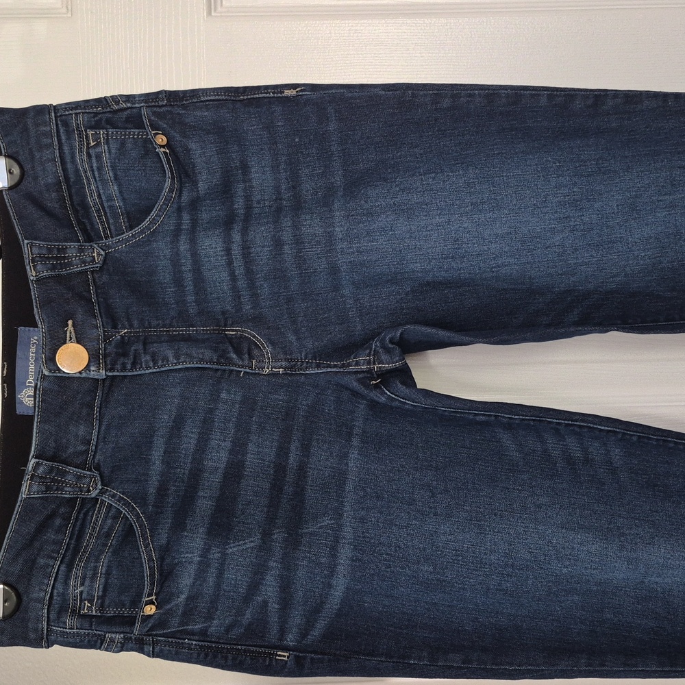 Democracy Ab solution Women Jeans Dark Wash Mid Rise Size 10 Ankle Stretch EUC - Picture 2 of 7
